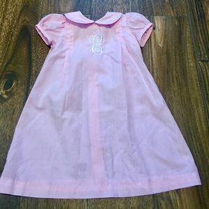 6 Month “E” Monogrammed Baby Girl Dress